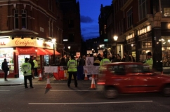 Manifestatii ale romanilor din UK la Londra 22 ian 2012