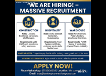 WE ARE HIRING! – MASSIVE RECRUITMENT