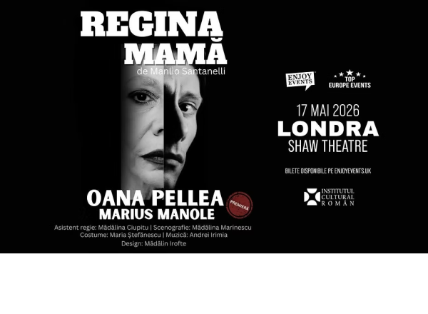 Oana Pellea și Marius Manole revin la Londra cu „Regina Mamăˮ