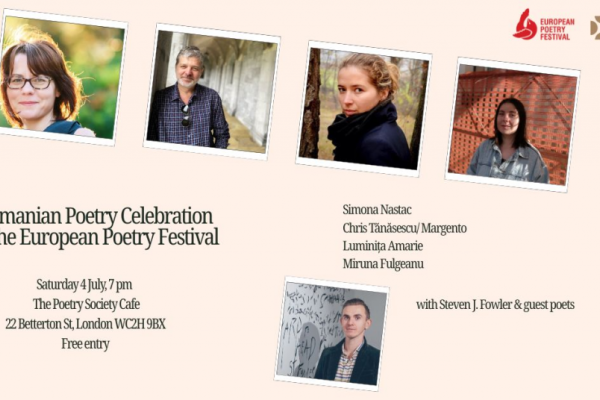 Poezia românească, în prim-plan la Londra: seară dedicată la Festivalul European de Poezie
