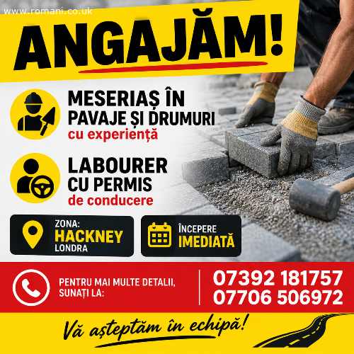 Angajam pavator si muncitor la drumuri